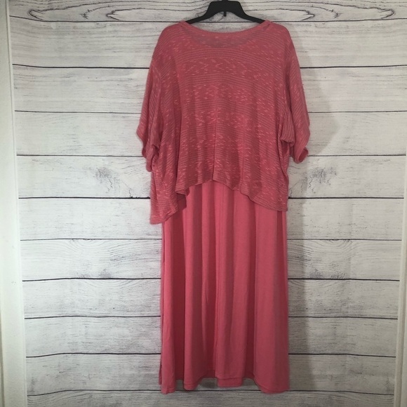 NWT Woman Within Pink Maxi Dress w/ Sweater Sz 38 - Picture 6 of 9